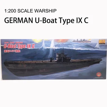 1: 200 Ölçekli Savaş Gemisi Dünya Savaşı II U-Tekne Tipi IX C Alman U-511 Denizaltı Plastik Montaj Modeli Elektrikli Oyuncak