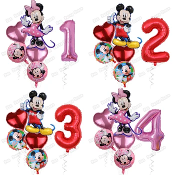 1 takım Disney Mickey Mouse Parti Balonlar Minnie Balonlar 32 