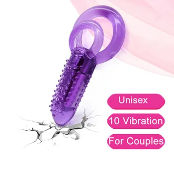 10 Hızları Bullet Anal Vibratör Unisex Çift cock Yüzükler Penis Vibratör Seks Oyuncakları Erkekler İçin Kadın Masturbator Erotik Yetişkin Oyuncak