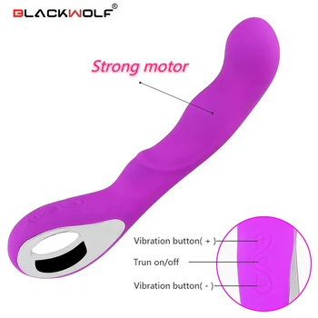 10 Hızları Silikon USB Şarj Edilebilir Su Geçirmez AV Değnek masaj G Noktası Vibratörler Güçlü Erotik Clit Vibratör Kadınlar için Seks Oyuncak
