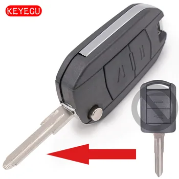 2 ADET / GRUP Katlanır Anahtar Shell Kılıf Anahtarsız FOB 2 Düğme OPEL VAUXHALL Corsa Agila Meriva YM28 bıçak