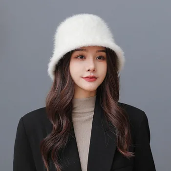 2022 Yeni Varış Kadın Kova Şapka Moda Pamuk Bob Peluş Kapaklar Chapeau Toptan Balıkçı Siperliği Sonbahar Kış Ücretsiz Kargo