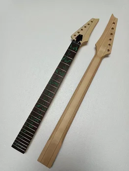 24-Fret IB Tarzı Elektro Gitar Boyun Sırlı Yeşil Hayat Ağacı Kakma klavye Moda Çoklu Katmanlar Akçaağaç