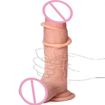 24X5CM Gerçek Sürgülü cilt Gerçekçi Yapay Penis Vantuz Dildos Yumuşak Penis Kadın Vajinal masaj Bayan Seks Oyuncakları Büyük Dicks