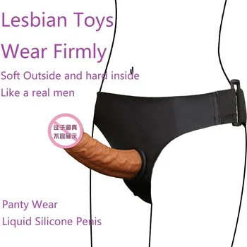 3 İn 1 Gerçekçi Penis yapay penis üzerinde kayış Pantolon Eşcinsel Vajina Eklemek Ayarlanabilir Elastik Kuvvet Pantolon Lezbiyen Külot Seks Oyuncakları kadınlar için