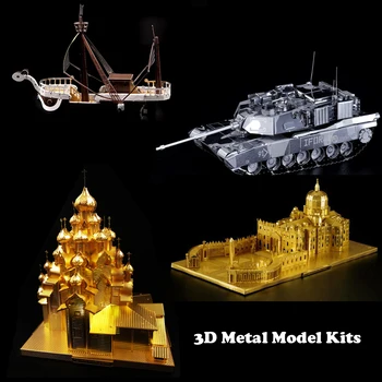 3D Metal Bulmaca Modeli Kitleri aziz petrus bazilikası kilisesi transfiguration M1 abrams tankı pegasus ve Gitmek Mutlu seçmek için
