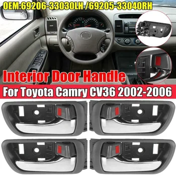 4 Adet İç İç iç Kapı Kolu Krom Toyota Camry için CV36 2002-2006 69206-33030LH 69205-33040RH