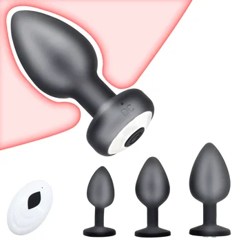 4 Adet Kablosuz Uzaktan Kumanda Titreşimli Butt Plug Seti Anal Vibratör Adam Ürünleri prostat masaj aleti Seks Oyuncakları 18 Yetişkin Erkek