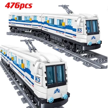476 adet ŞEHİR MOC teknik demiryolu Taşımacılığı parça Tren Yapı Taşları Metro Demiryolu Modeli Tuğla çocuk oyuncakları Erkekler İçin