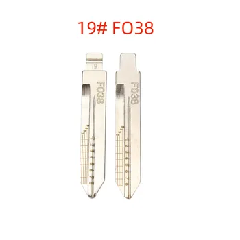 5 ADET / GRUP Lishi FO38 # 19 Kazınmış Çizgi itmeli anahtar Ölçekli Kesme Diş Kesme Anahtar Boş Clipper itmeli anahtar Ford Kenar İçin F150 Kuga