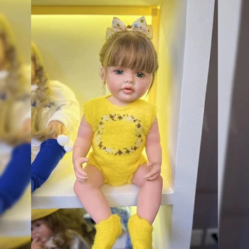 55 CM Tam Vücut Silikon Betty Su Geçirmez Toddler Kız Bebek Prenses Gerçekçi Sof Dokunmatik 3D Cilt Çoklu Katmanlar Boyama