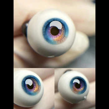 8mm / 10mm/12mm / 14mm / 18mm Reçine Gözler Renkli Mavi Gözler Bebek Aksesuarları İçin 1/6 1/8 1/3 BJD Bebek OB11 DIY El Yapımı Göz Küresi