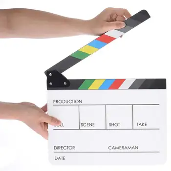 Akrilik Renkli Klaket Klaket Kurulu Kuru Silme Yönetmen Kesim TV Film Film Eylem Kayrak Alkış El Yapımı Kesim Prop