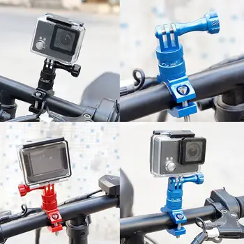 Alüminyum Bisiklet Braketi Gopro Hero Kamera İçin 360 Derece Dönebilen Gidon Tutucu Tek Klip