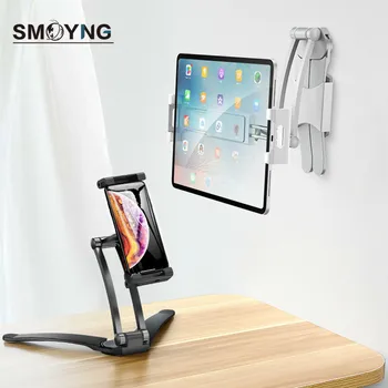Alüminyum Mutfak Masaüstü tablet telefon Tutucu Standı Katlanabilir Ayarlanabilir 5-13 inç tablet telefon Masaüstü Dağı iPad Pro 12.9