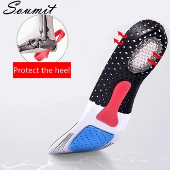 Ayakkabı için Cuttable Erkek Kemer Destek Ayakkabı Pad Ekle Yastık Bellek Köpük Taban Çalışan silikon Tabanlık Kadın Ortez Spor Yumuşak 