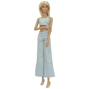 Açık Mavi 1/6 oyuncak bebek giysileri Barbie Kıyafet Seti Giyim 11.5 