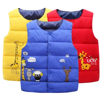 Bebek Erkek Kız Sıcak Bahar Sonbahar Aşağı Ceket Yelek Çocuk Giyim Giyim Toddler Yastıklı Yelek Çocuk Giyim Giyim