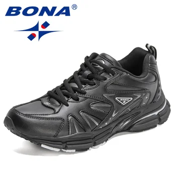 BONA 2022 Yeni Tasarımcılar Popüler koşu ayakkabıları Nefes Lace Up rahat ayakkabılar Erkekler Rahat Yürüyüş spor ayakkabı Mansculino