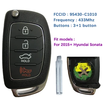 CN020046 2015 + Hyundai Sonata İçin 4 Düğme Çevirme Uzaktan Anahtar Uzaktan Frekans 433 mhz PN Numarası 95430-C1010 FCC ID RKE-4F16