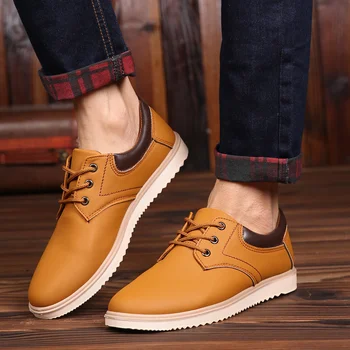 Coslony Erkekler rahat ayakkabılar Deri 2021 Yaz Marka Rahat ışıklı ayakkabı Erkekler için Moda Spor Ayakkabı Erkekler Lace Up Oxfords Ayakkabı