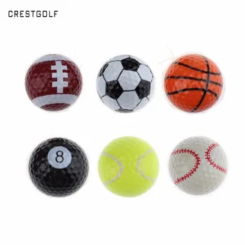 CRESTGOLF Paket Başına 6 adet Yenilik Spor Uygulama Golf Topları Ballen İki Katmanlı Golf Pelotas Çeşitli Golf Topu Sürüş Aralığı Topu