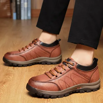 Deri erkek ayakkabısı Lüks Marka İngiltere Trend rahat ayakkabılar Erkekler Sneakers İtalyan Nefes Eğlence Erkek Ayakkabı Chaussure Homme