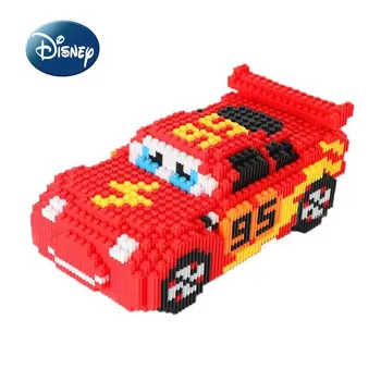 Disney Yeni McQueen Araba Yapı Taşları DIY çocuk Yapı Taşları Monte oyuncak araba Süsler Eğitici çocuk Oyuncakları