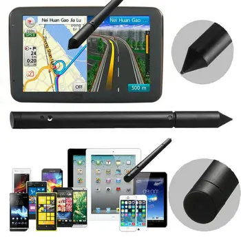 Dokunmatik ekran kalemi Stylus 2 in 1 Kauçuk Uç Kapasitif ve Ucu Ucu Rezistif Dokunmatik Stylus Kalem iPhone iPad Tablet İçin GPS Navigator