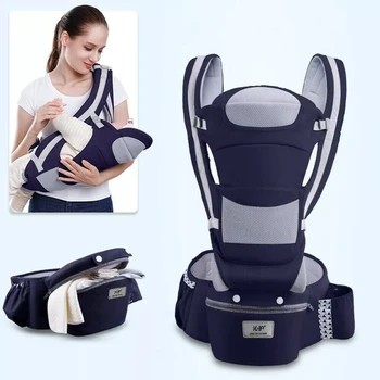 Ergonomik Bebek Taşıyıcı Sırt Çantası Ön Yenidoğan Çocuklar Hipseat Taşıyıcı Taşınabilir Kanguru Bebek Wrap Sling seyahat sırt çantaları