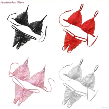 Erotik Iç Çamaşırı Porno Femme Tel Ücretsiz Iç Çamaşırı Bralette Set Iç Çamaşırı Seksi iç çamaşırı seti Kadın Dantel Strappy Push Up Sütyen Seti