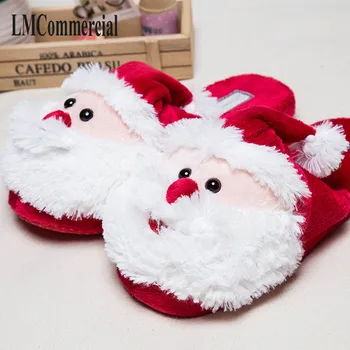 Ev Terlik Yeni Kış Noel Özel ev ayakkabıları Kürk Terlik Unisex Sevimli komik ayakkabılar Severler Terlik Kadın Erkek Kapalı Hediye