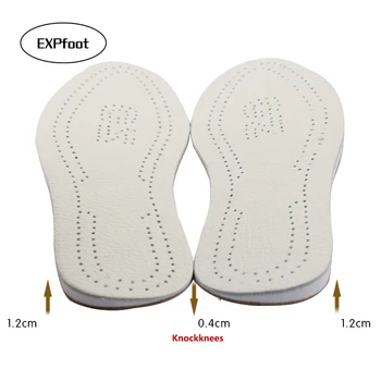 EXPfoot Hakiki deri Knockkne ayak bakımı Pronasyon ortez silikon jel topuk yastığı astarı ayakkabı pedi ayak taban erkek ve kadın