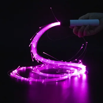 Fiber Optik Kırbaç, Dans Akış Piksel Kırbaç Süper Parlak Light Up Rave Oyuncak 40 Renk Efektleri Modu 360° Döner Dans, Partiler