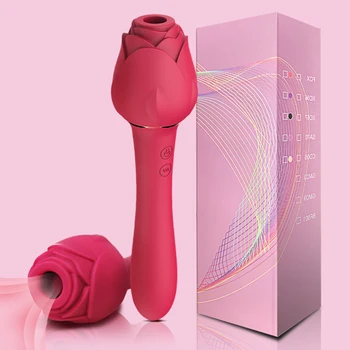 Güçlü Gül Vibratör Kadınlar İçin Klitoris Meme Klitoris Enayi Vakum Stimülatörü Yapay Penis Vibratörler Kadın Yetişkinler için Seks Oyuncakları 18