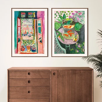 Henri Altın Balıklar Matisse Poster Sanat tuval Resim Sergisi Baskı Oturma Odası Ev Dekor Modern Duvar Sanatı Yağlıboya Dekor