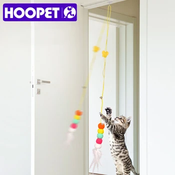 HOOPET Simülasyon Tırtıl Kedi Oyuncak Asılı Otomatik İnteraktif Halat Fare Oyuncak Kediler için Kendinden hey Teaser Değnek Pet Malzemeleri