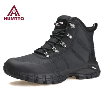 HUMTTO Unisex Kış yürüyüş Botları Açık Su Geçirmez ayakkabı Erkekler Kadınlar için Deri Spor Güvenlik Tırmanma Trekking Sneakers Erkek