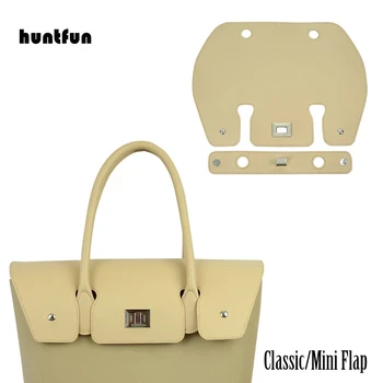 Huntfun 2023 Yeni Obag Deri PU Flap Kapak Cuboid Düğme Klasik Mini O çanta Yaz Bahar Kadın Kız çanta Tote