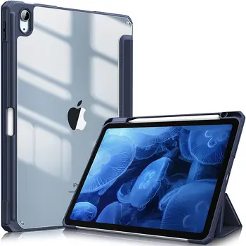 Ipad Pro için 11 12.9 2021 Kılıf için iPad Hava 4 10.9 Kılıf için iPad Mini 6 8.3 Hava 4 10.9 Funda Kablosuz Şarj Kalem Tutucu ile