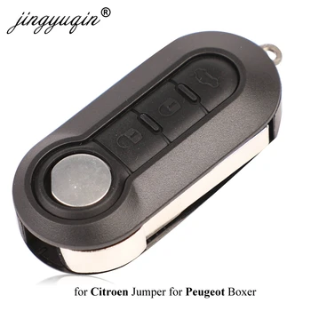 jingyuqin 3 Düğme Uzaktan Çevirme Katlanır Anahtar fob dış kapak Citroen Jumper Nemo Fit Peugeot Boxer Bipper 2008-2015 Yedek Vaka