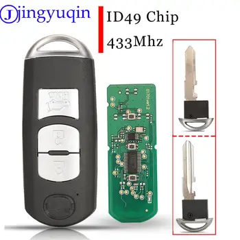 jingyuqin 3 Düğmeler akıllı anahtar için Uygun MAZDA CX-3 CX-5 Axela Atenza Model SKE13E-01 veya SKE13E-02 Araba Uzaktan Kumanda