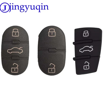 jingyuqin Audi için anahtar düğmeler 2/3 Düğme Değiştirme Uzaktan Anahtar Kabuk Fob Kapak Kılıf Tamir Pedleri Audi A3 A4 A5 A6 A8 Q5 Q7 TT
