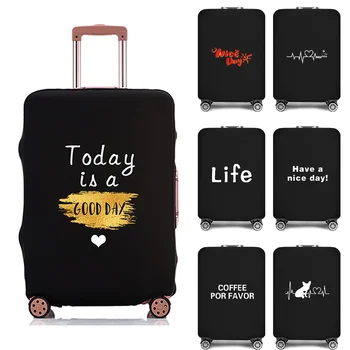 Kalın Seyahat Bagaj Koruyucu Kapak Baskı Taşınabilir bavul kılıfı Elastik Toz Kılıfları için 18-28 İnç Seyahat Aksesuarları