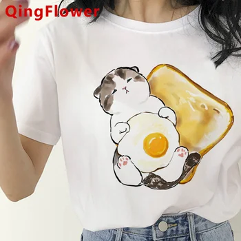Kedi tshirt kadın çift vintage ulzzang rahat kawaii t-shirt harajuku