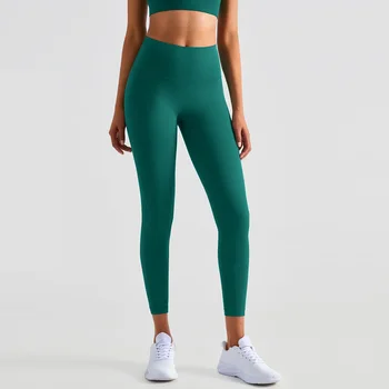 Klasik Düz Renk Renkli Kadın Yoga Legging Sıkı Yumuşak Yüksek Bel spor pantolonu Push Up Spor Kapsamlı Eğitim Spor Salonu Egzersiz