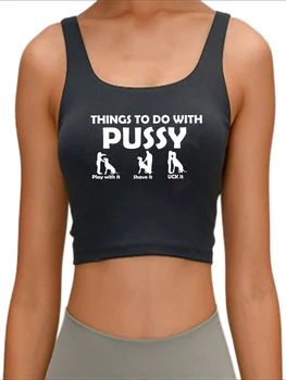 Komik sözler ironi Baskı Kırpma Üst sarcasm mizah hediye Slim Fit Spor yoga kolsuz bluz