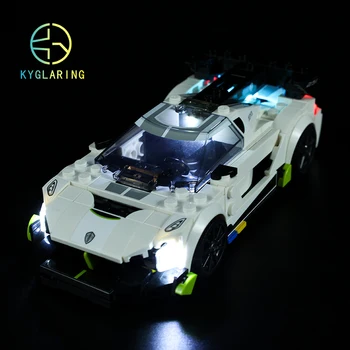 Kyglaring Led Aydınlatma Seti DIY Oyuncaklar Hız Şampiyonları için 76900 Koenigsegg Jesko Blokları Yapı