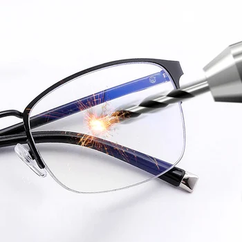 Kırılmaz Esnek İlerici okuma gözlüğü Erkekler Kadınlar için Presbiyopi Anti mavi ışık TR90 Titanyum Ekstra Sertleştirme Lens