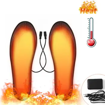 Kış elektrikli ısıtmalı tabanlık USB ısıtma ayak ısıtıcı termal ayakkabı çorap ped ısıtmalı tabanlık yıkanabilir tam ayak ateş